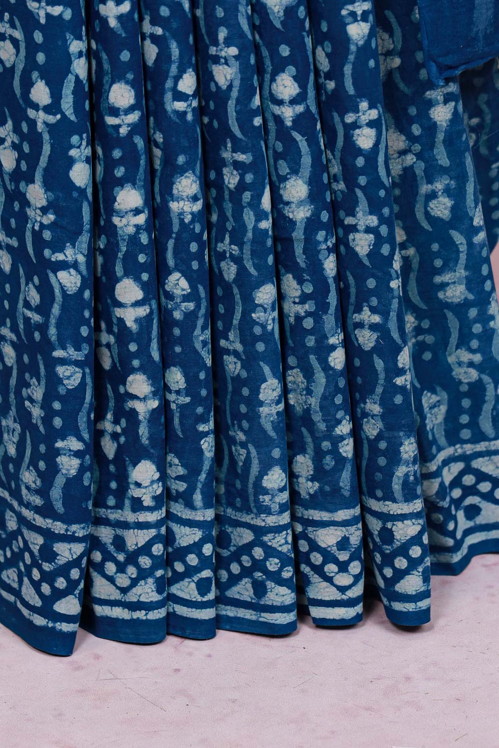 Indigo Cotton Saree