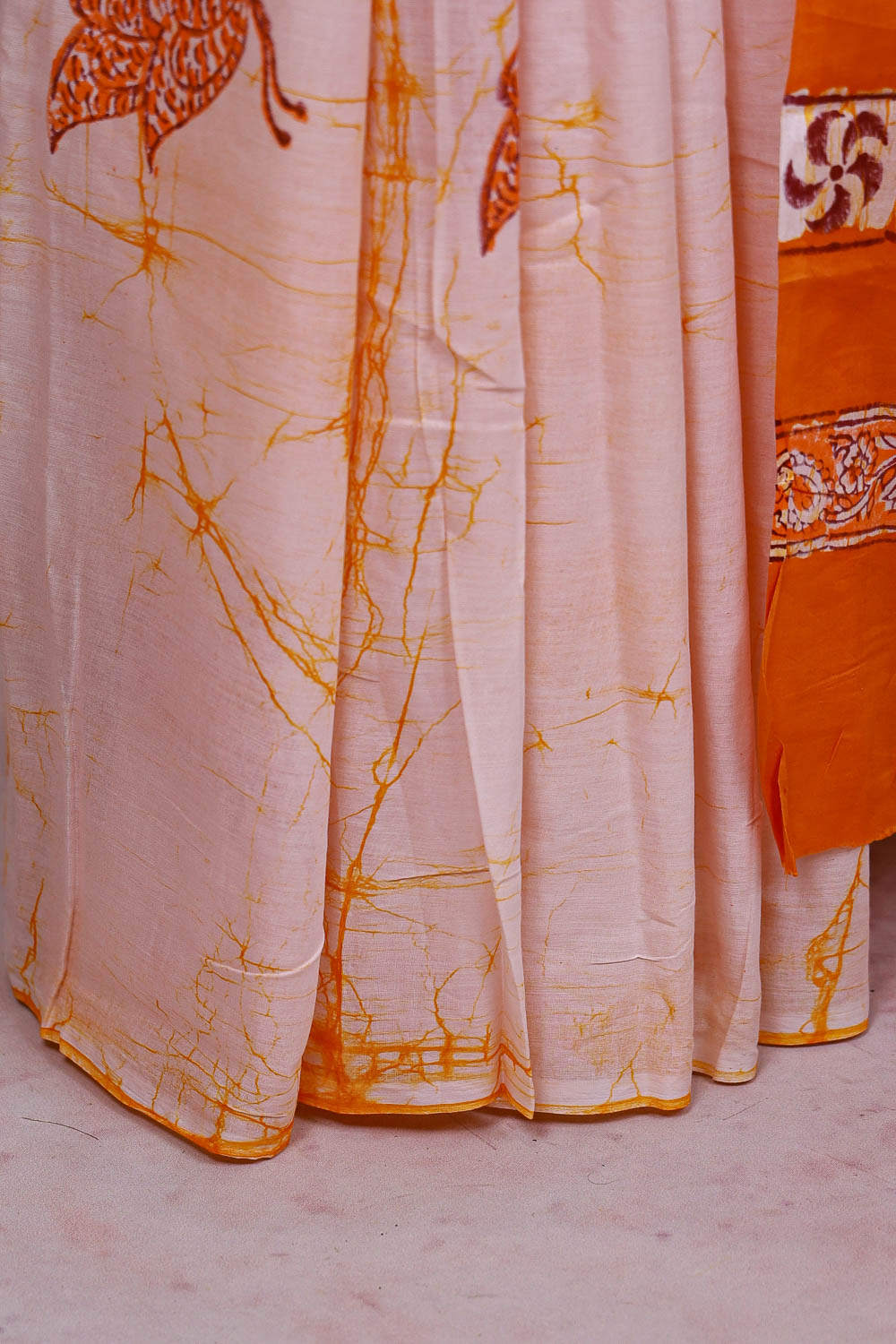 Cream Cotton Saree