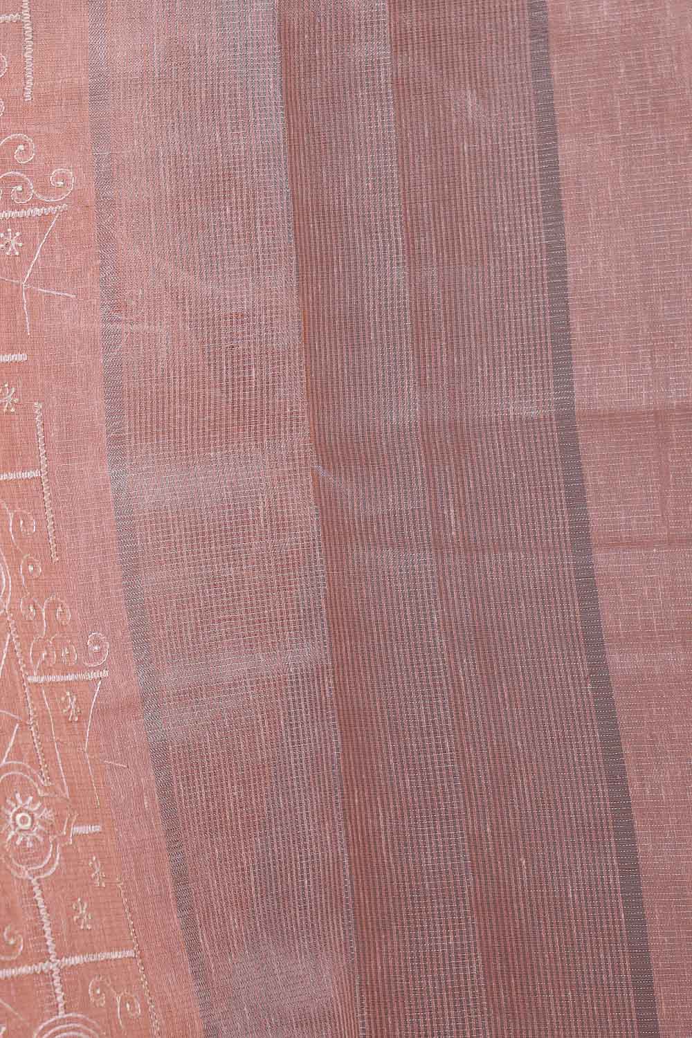 Peach Semi Tissue Organza Saree