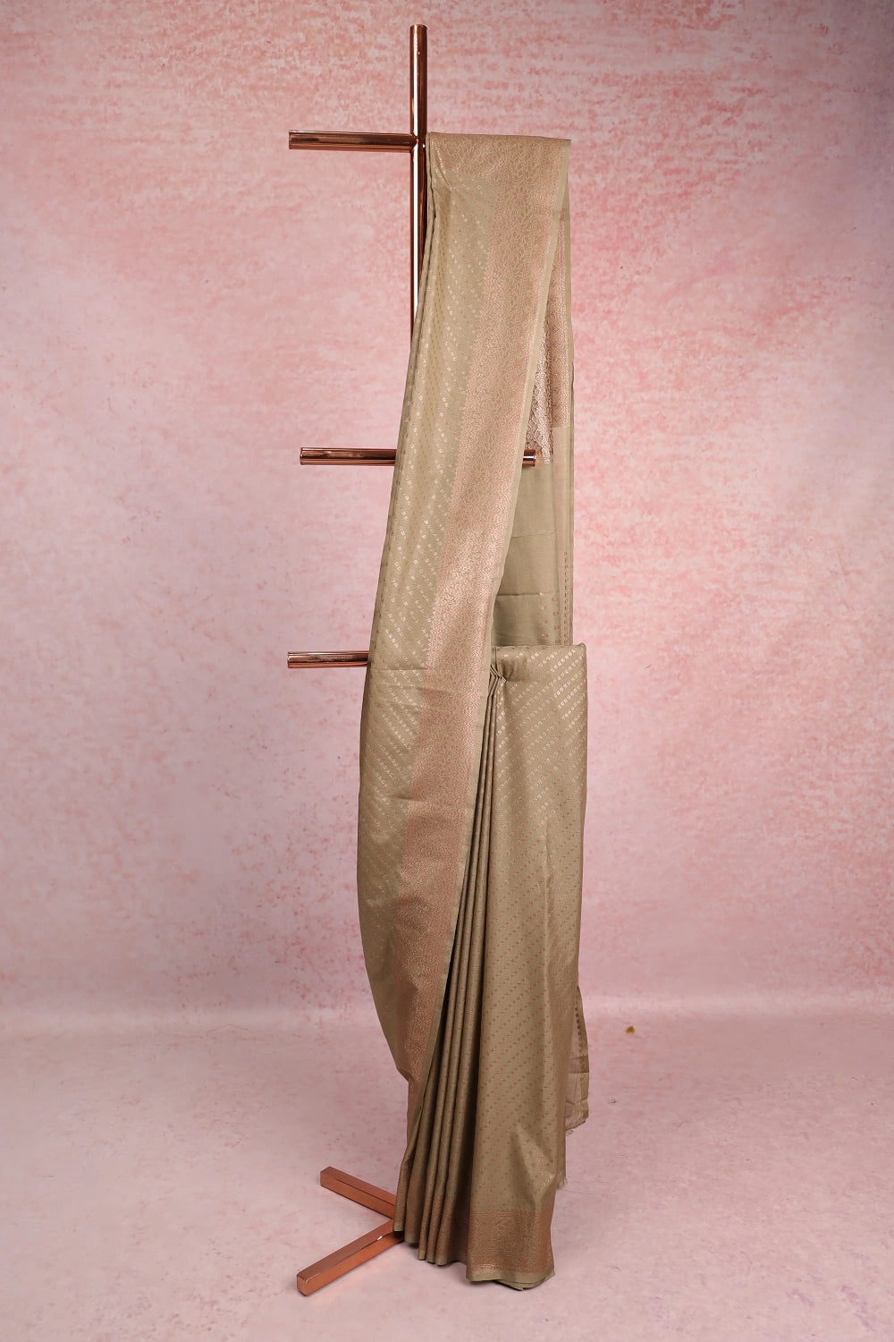 Pastel Pista Green Georgette Chiffon Saree