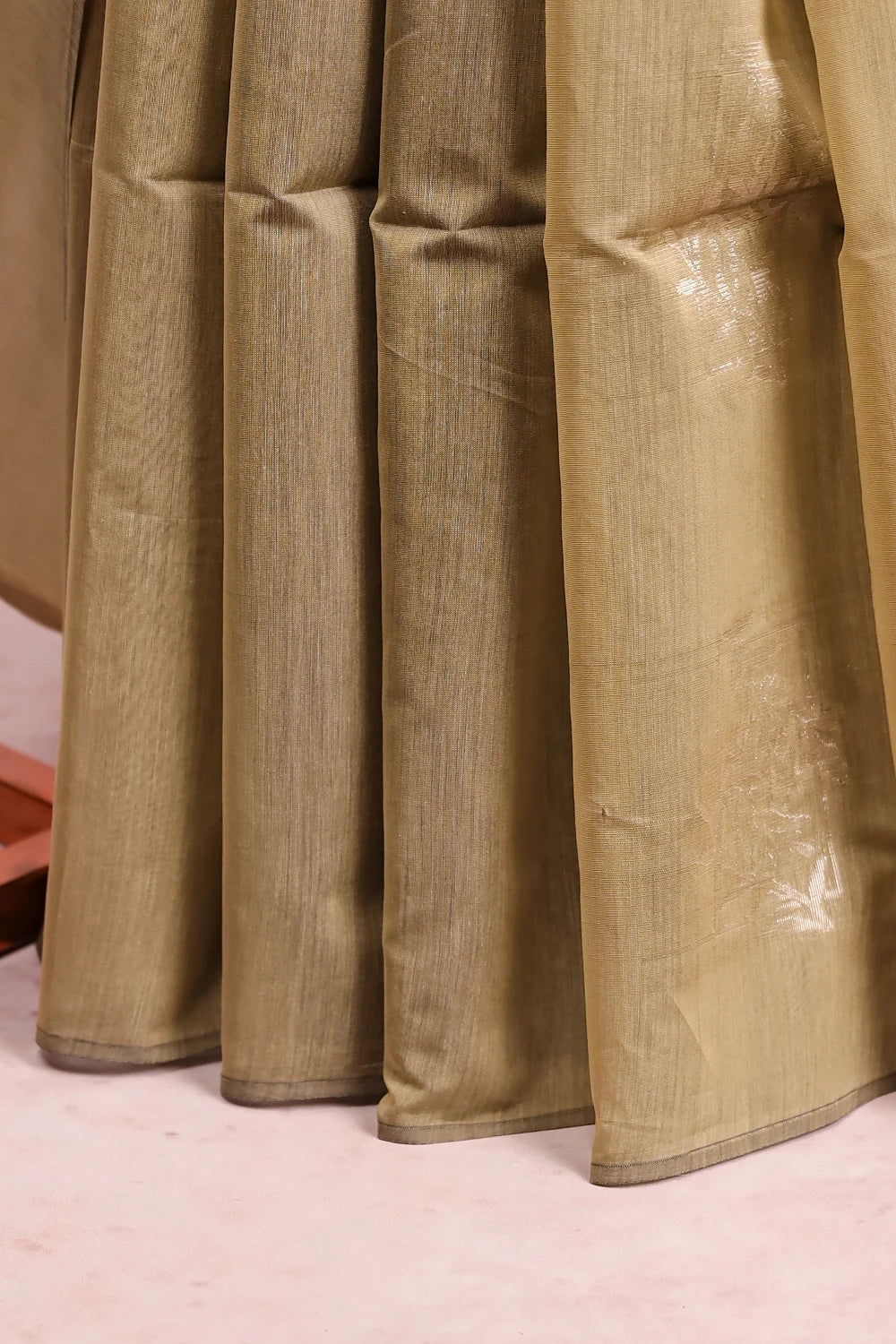 Khaki Cotton Silk Saree