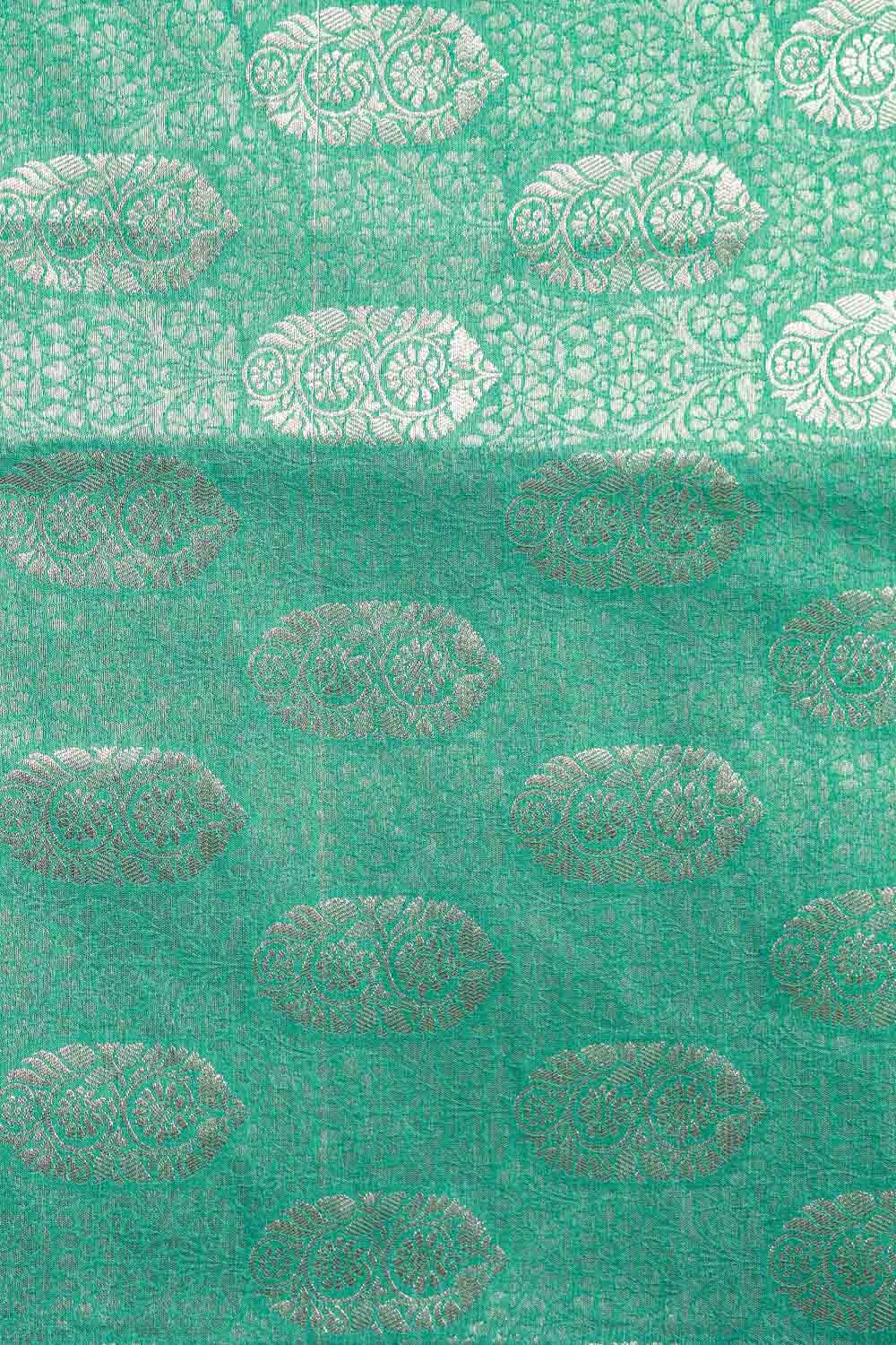 Light Green Semi Jute Saree