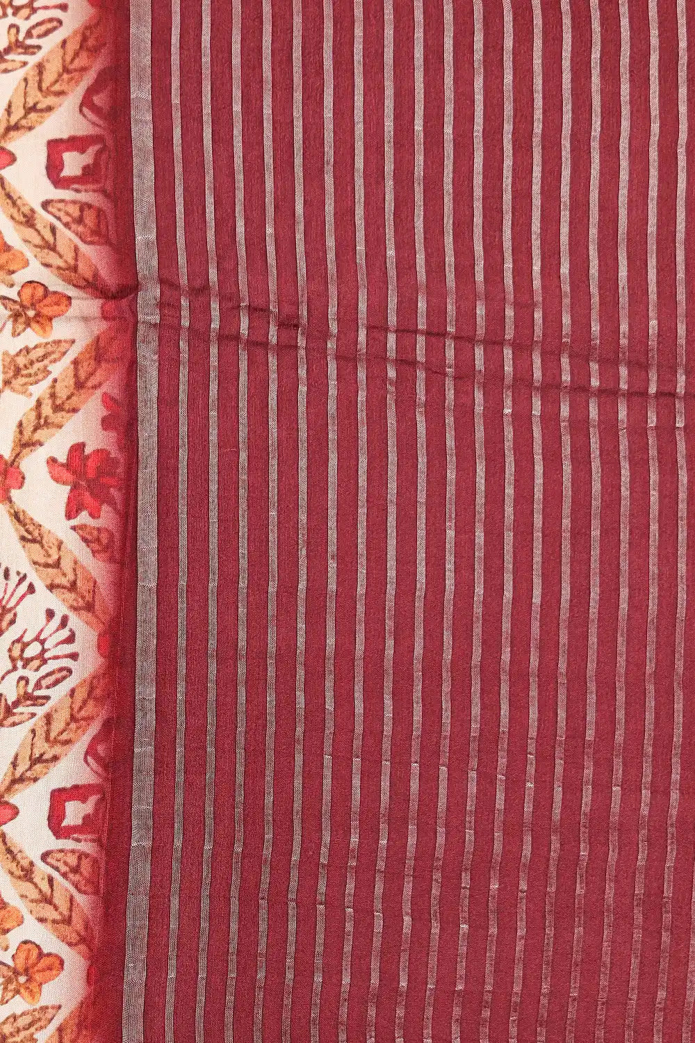 Cream Dola Silk Saree