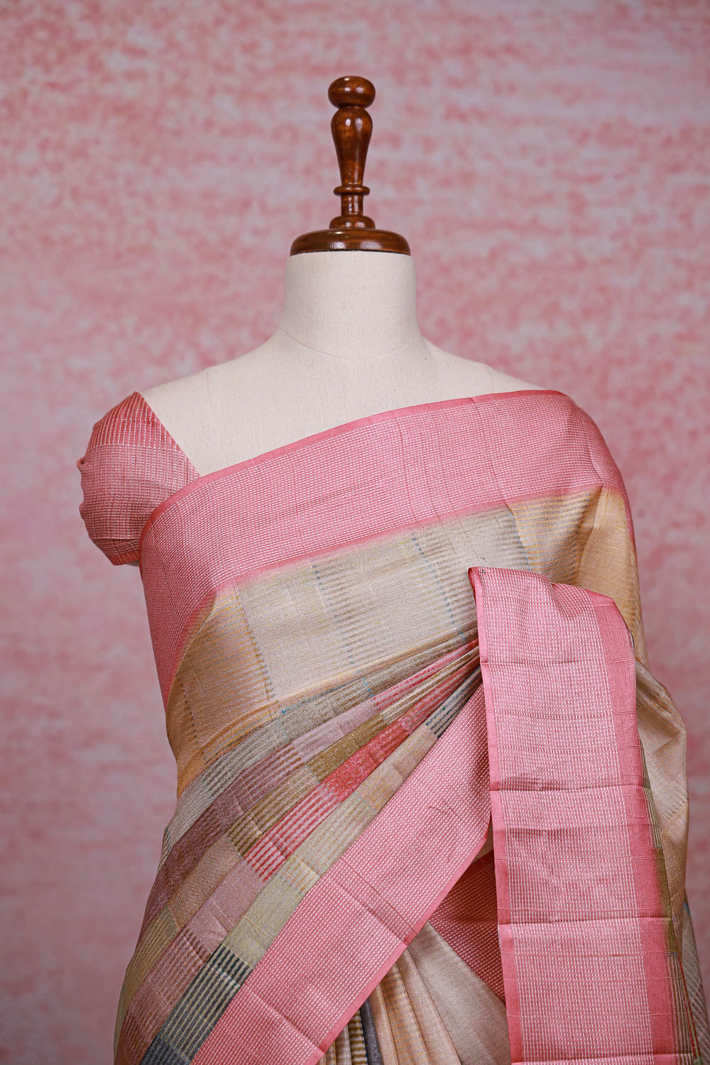 Multi Color Semi Tussar Saree