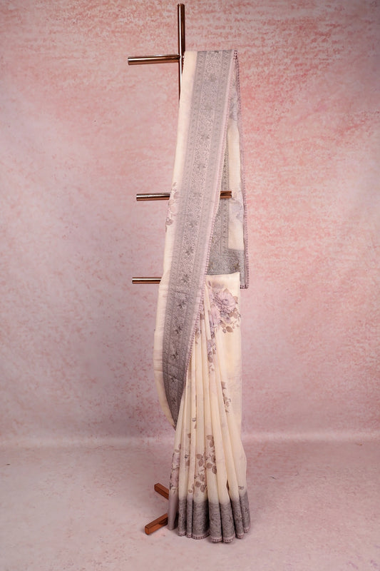 Beige Kota Saree