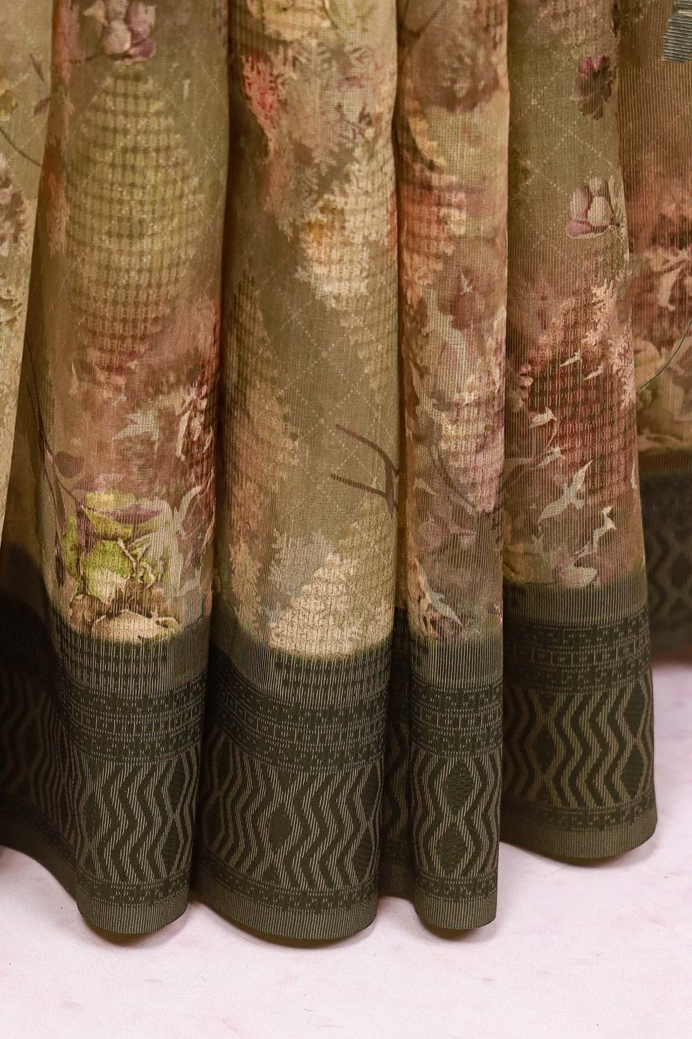 Multi Color Semi Tussar Saree