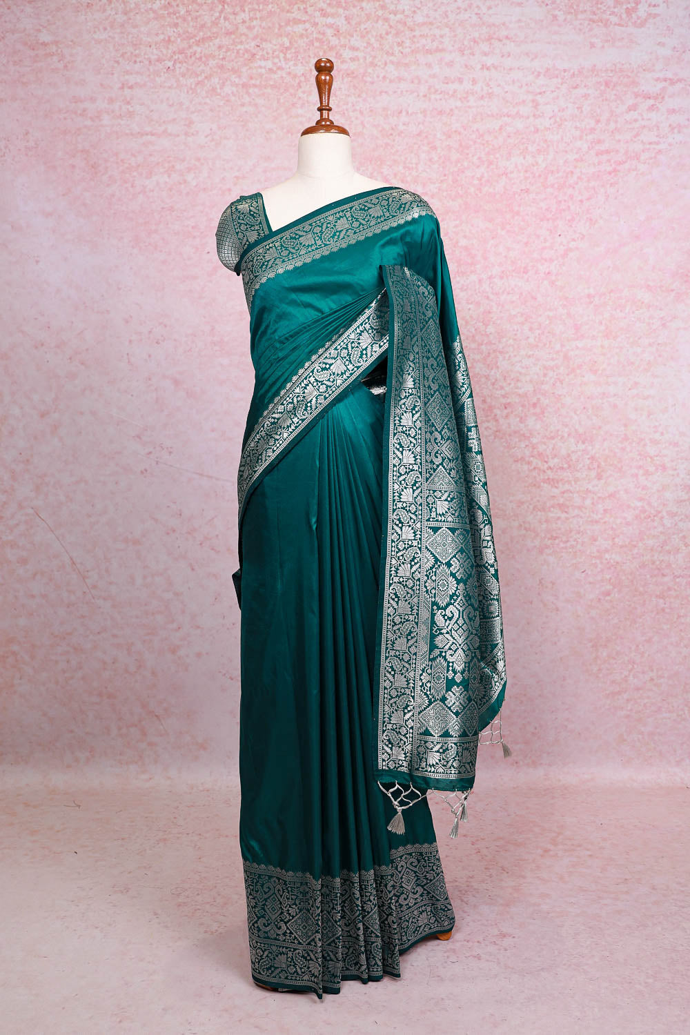 Green Semi Silk Saree