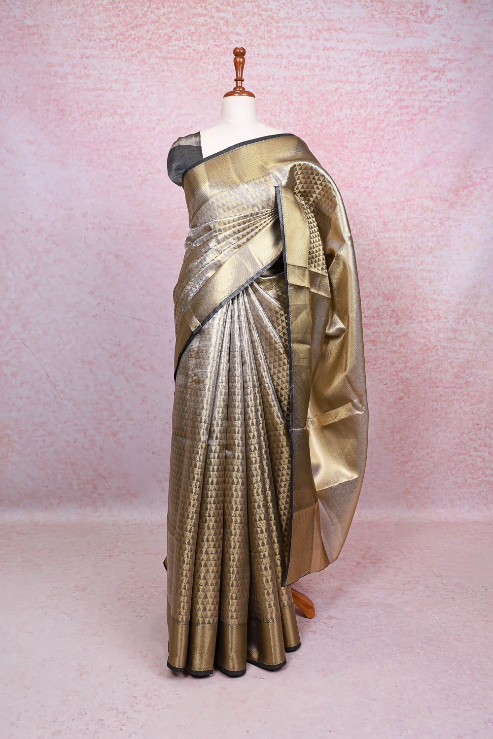 Gold Semi Tissue Saree