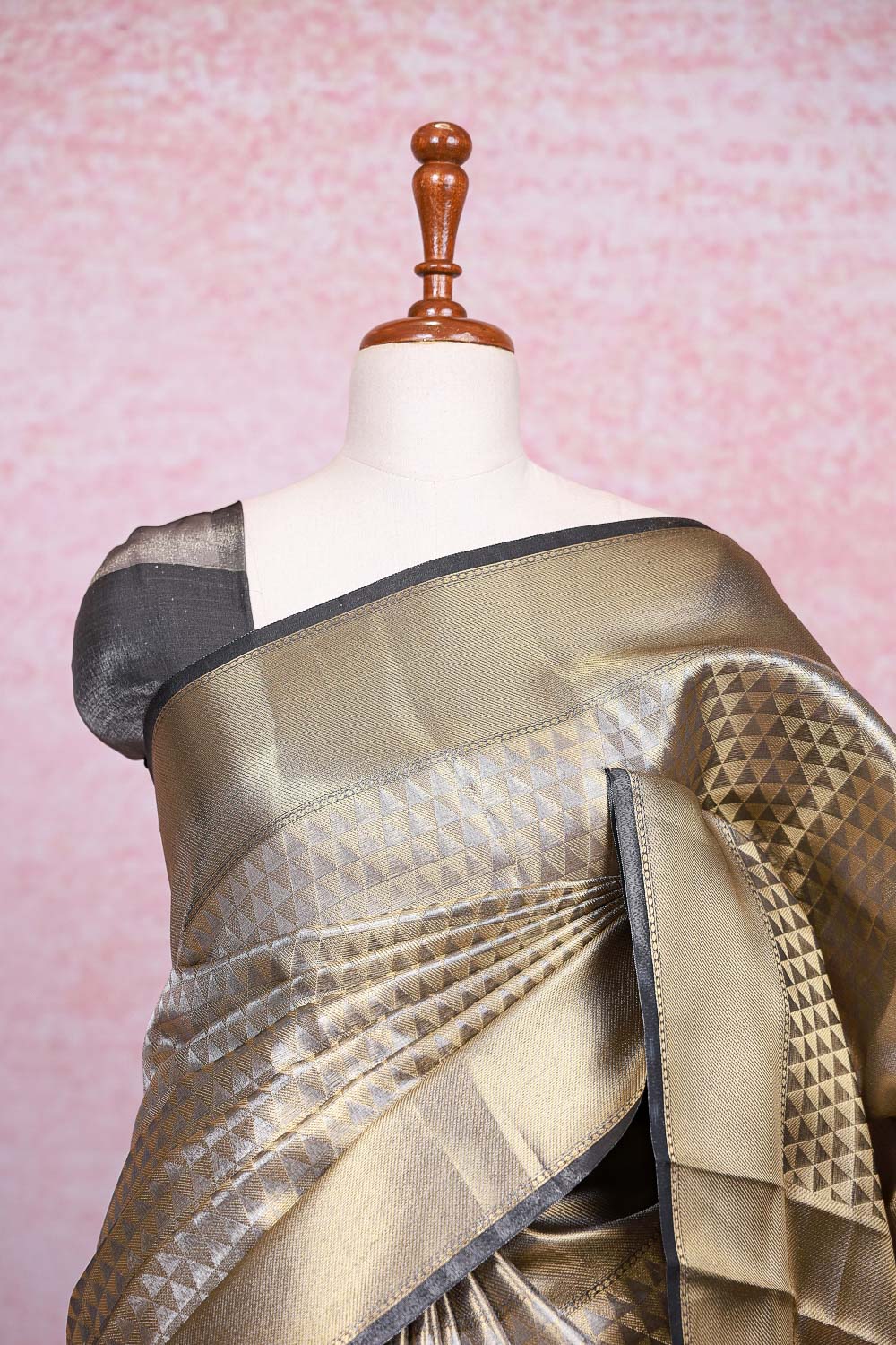 Gold Semi Tissue Saree