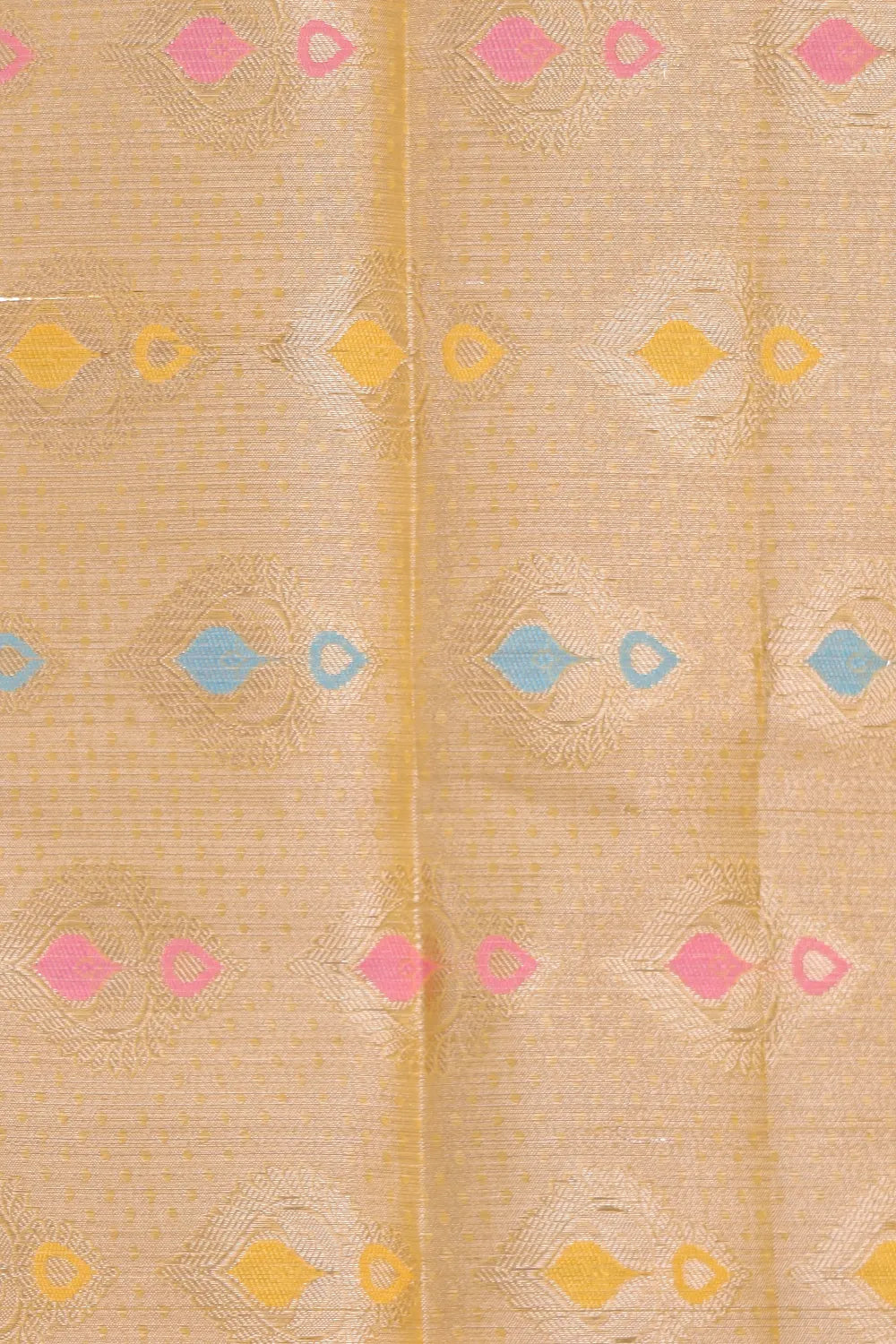 Golden Yellow Semi Tissue Saree