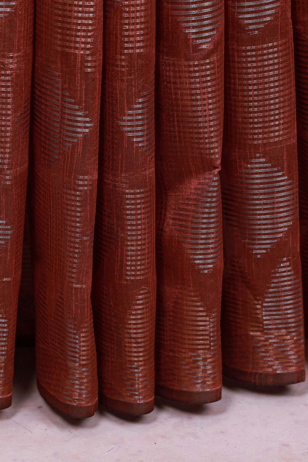 Brown Semi Jute Saree