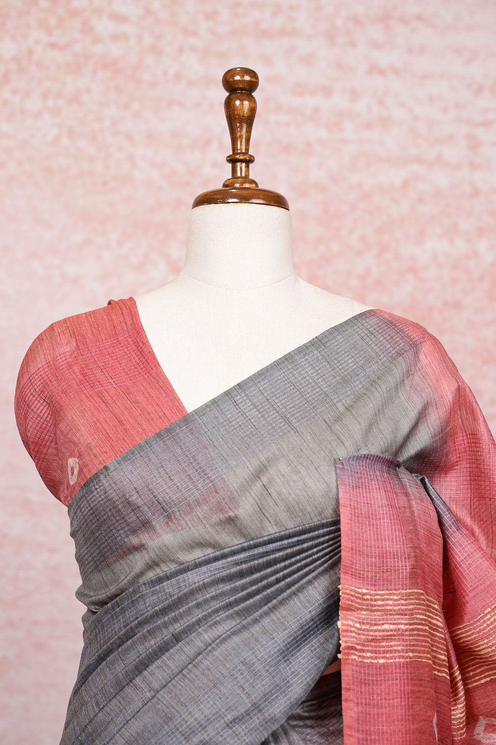 Grey Semi Tussar Saree