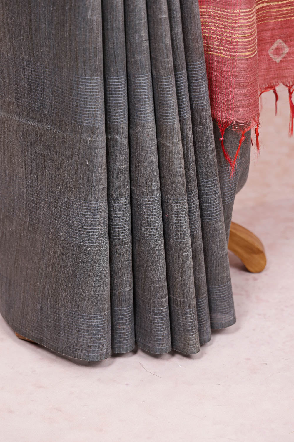 Grey Semi Tussar Saree