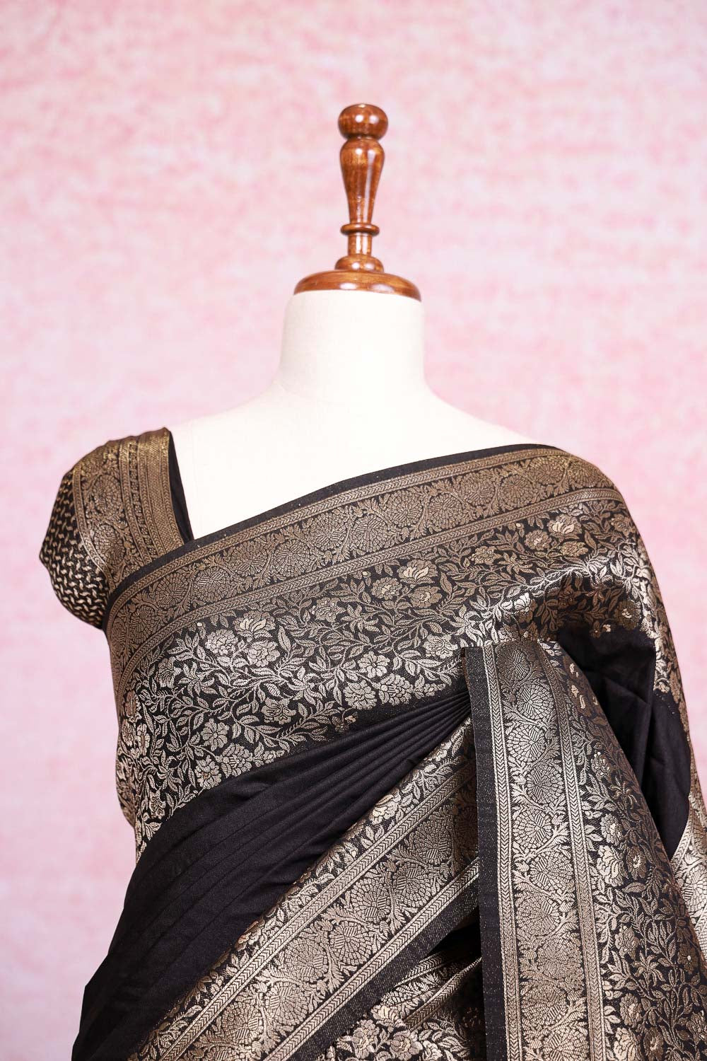 Black Semi Tussar Saree