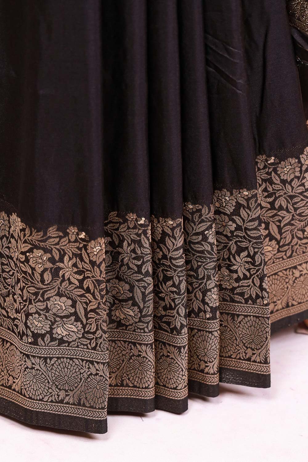 Black Semi Tussar Saree