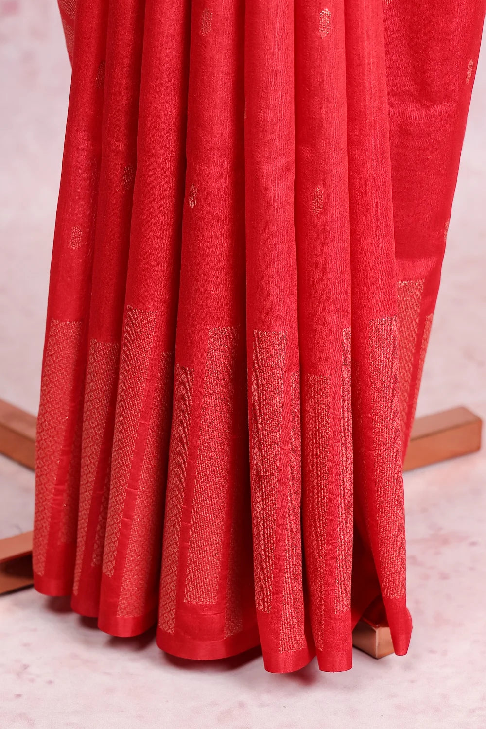 Chilly Red Semi Silk Saree