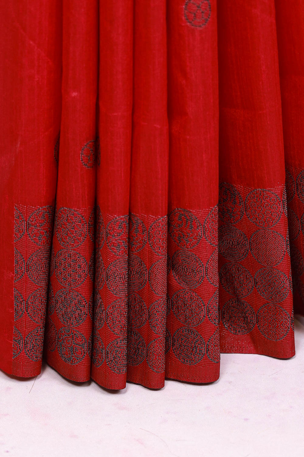 Maroon Semi Jute Saree