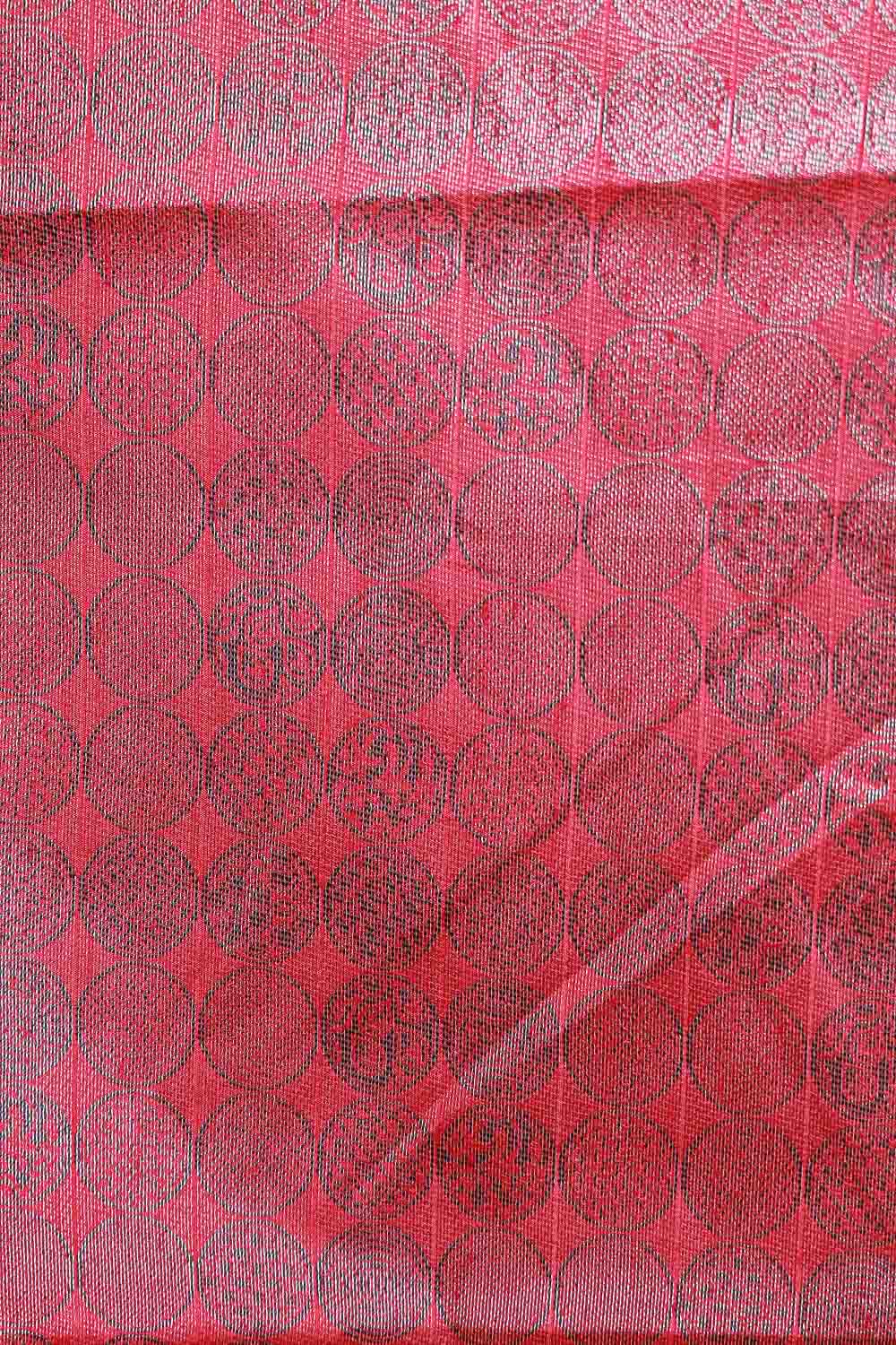 Maroon Semi Jute Saree