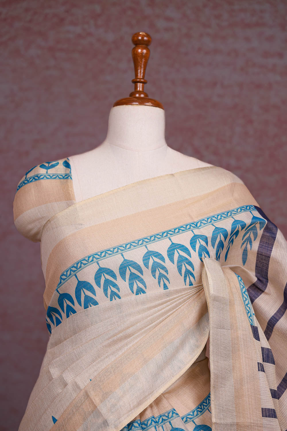 Cream Semi Tissue Saree