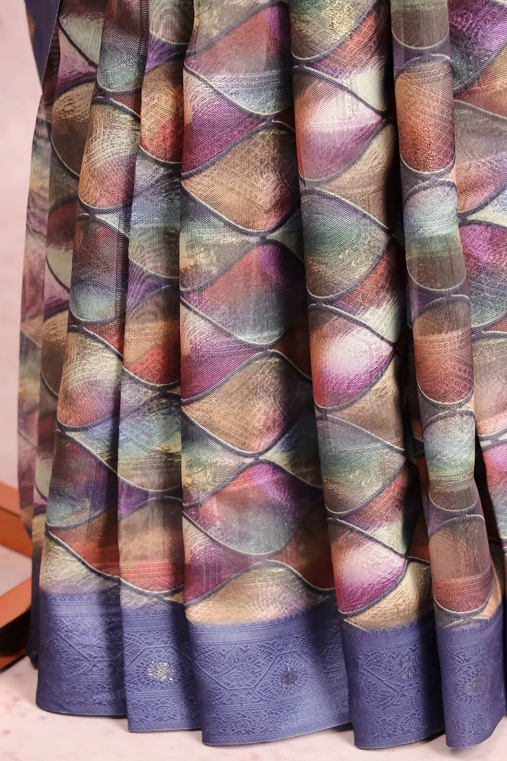 Multicolours Semi Tussar Saree