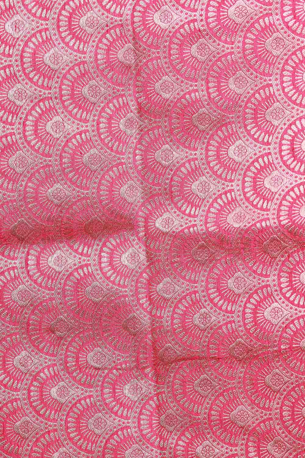 Magenta Semi Jute Saree