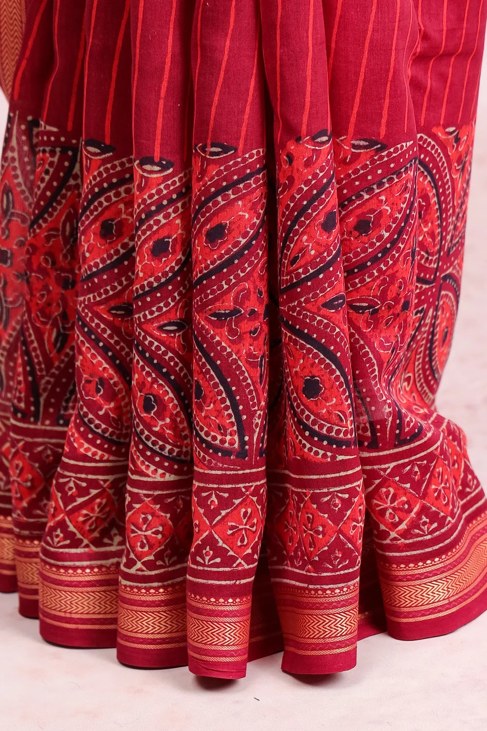 Maroon Chanderi Silk Saree