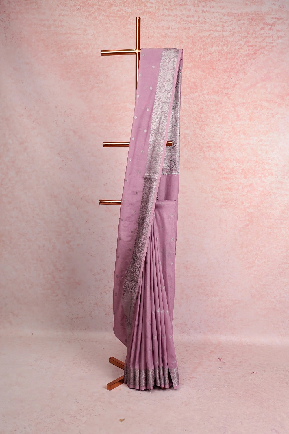 Light Lavender Georgette Chiffon Saree