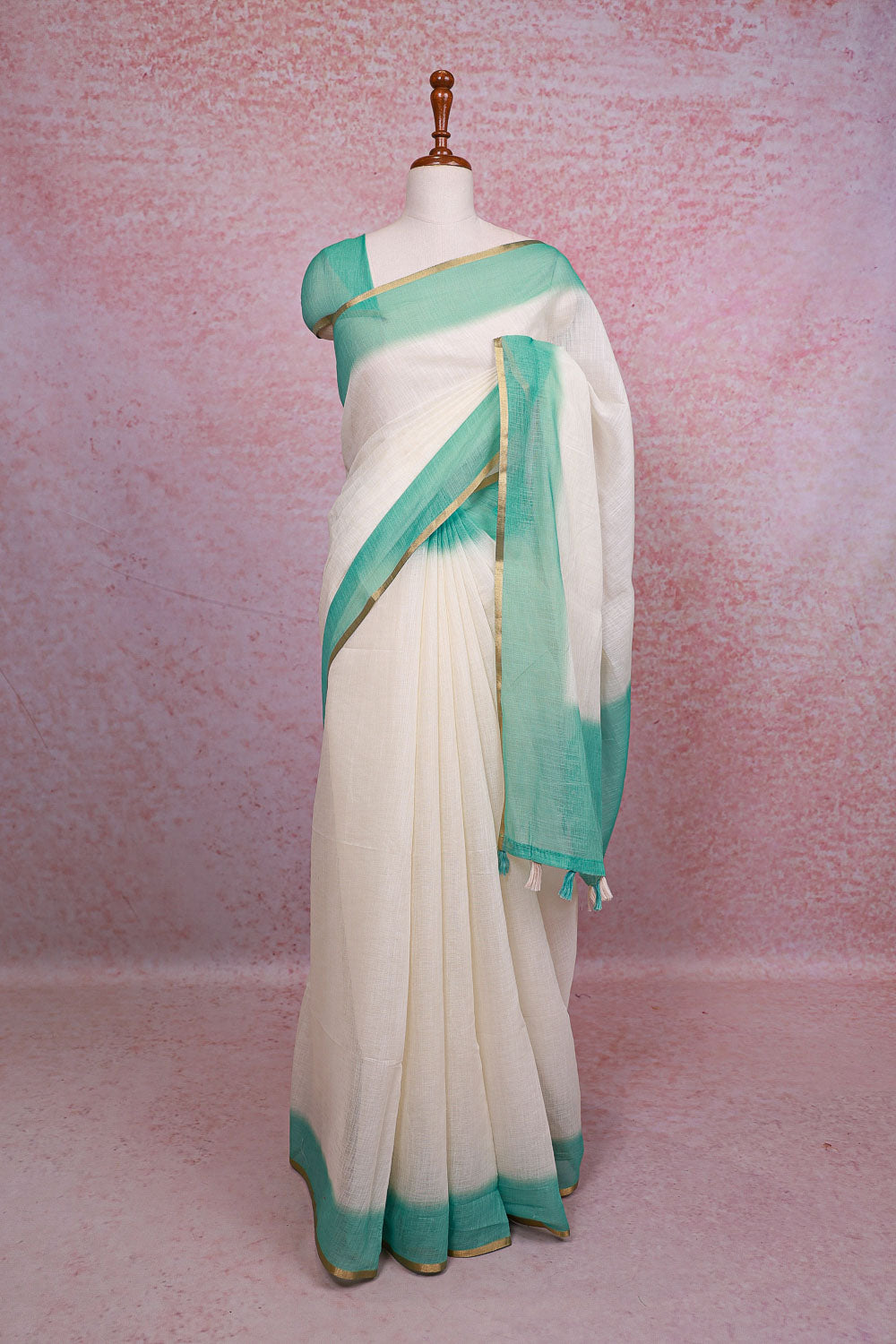 Off White Cotton Saree