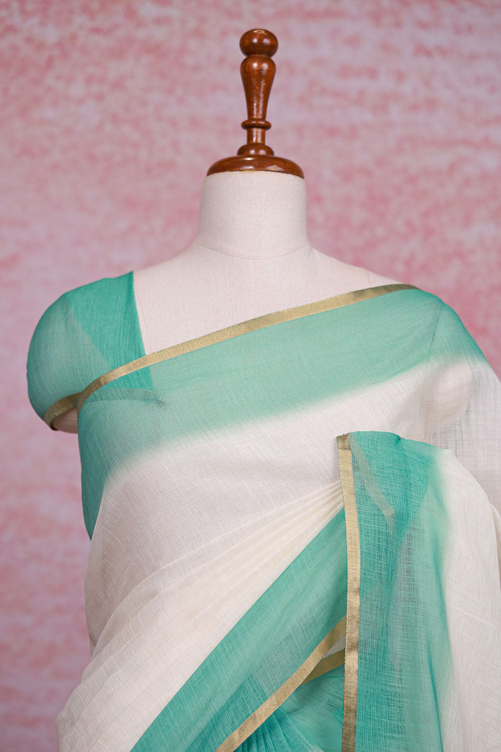 Off White Cotton Saree