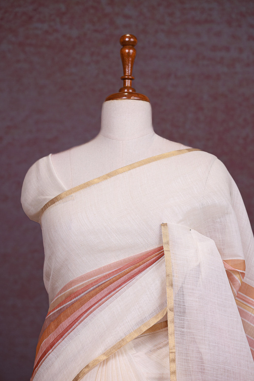 Off White Cotton Saree