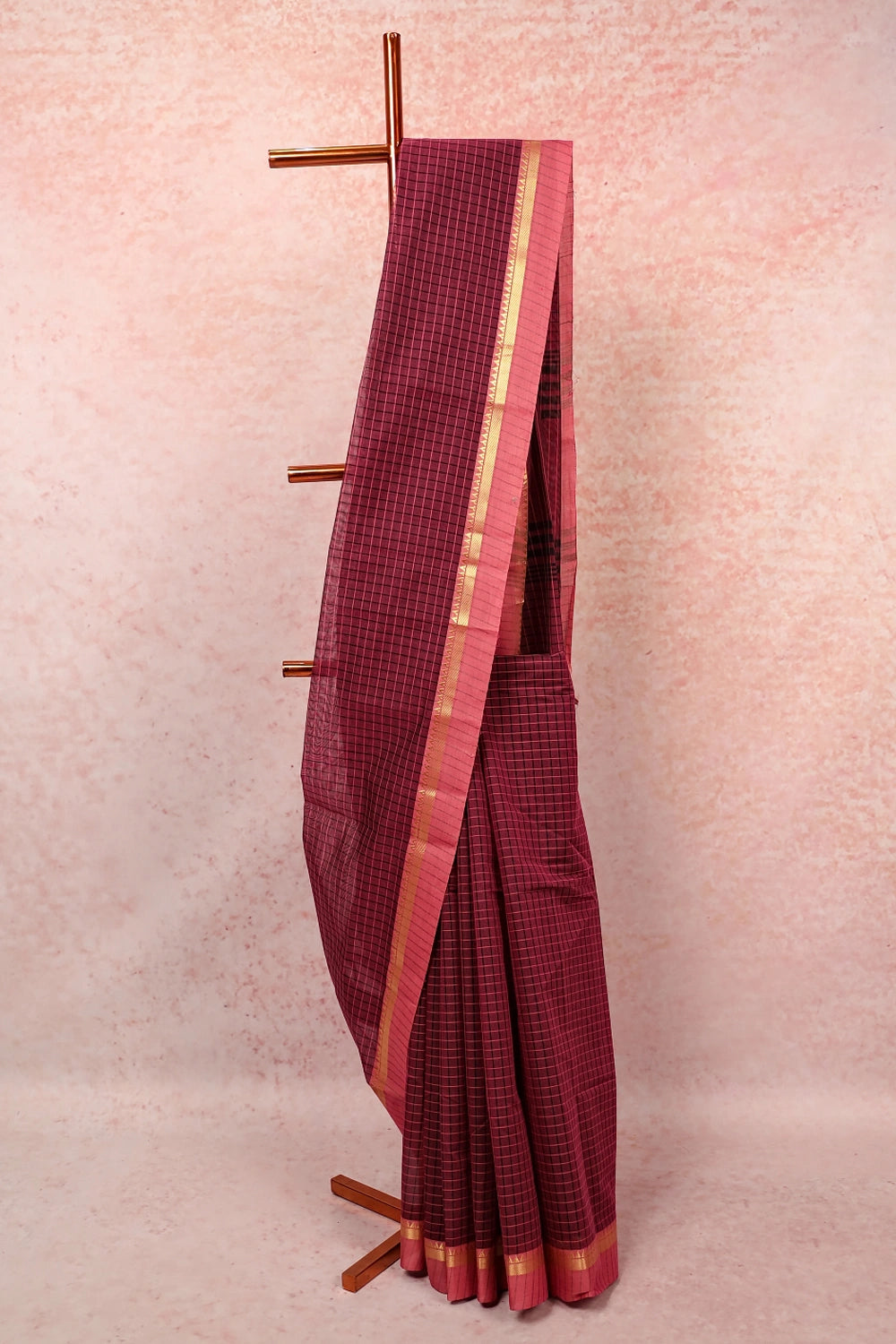 Purple Casual Cotton Saree