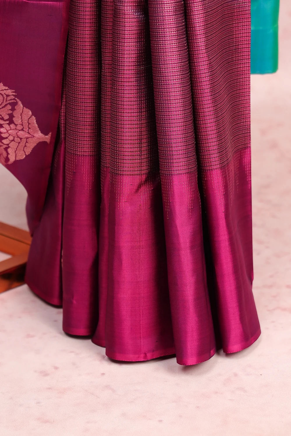 Wine Kancheepuram Soft Silk Saree