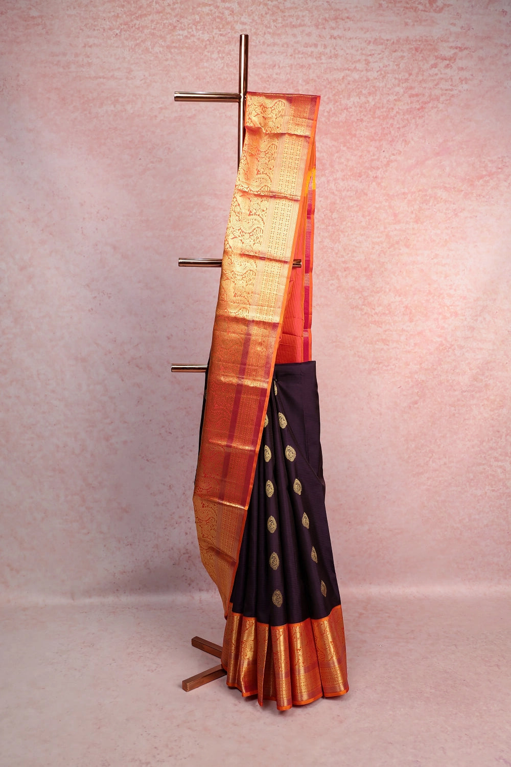 Violet Traditional Kancheepuram Soft Silk Saree