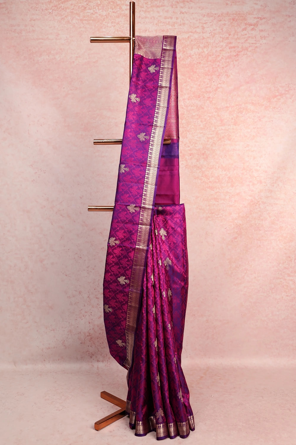 Purple Kancheepuram Soft Silk Saree