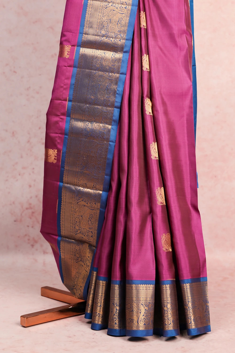 Lavender Kancheepuram Soft Silk Saree