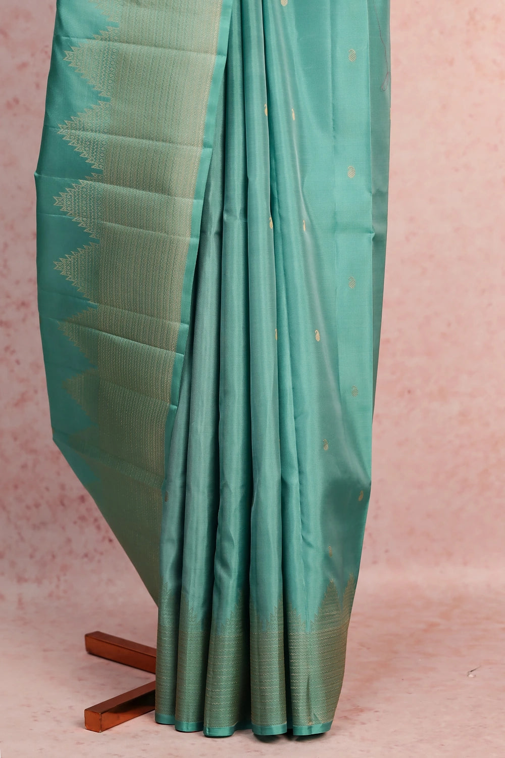 Pastel Blue Kancheepuram Soft Silk Saree