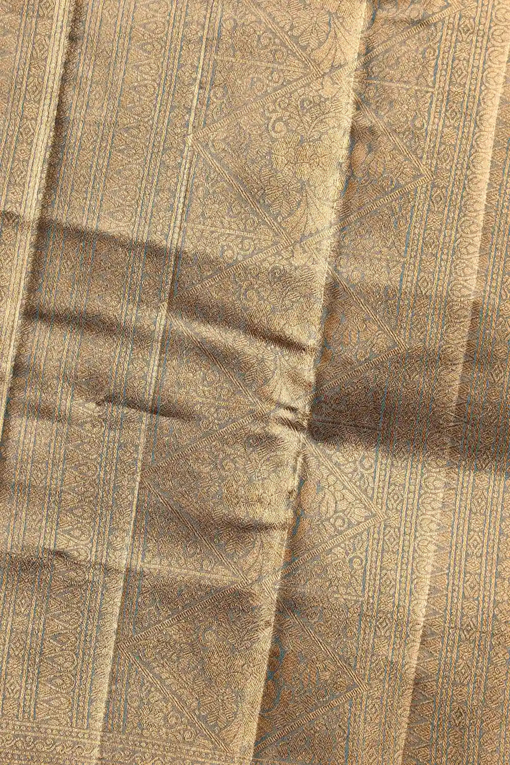 Light Blue Kancheepuram Semi Tissue Silk Saree