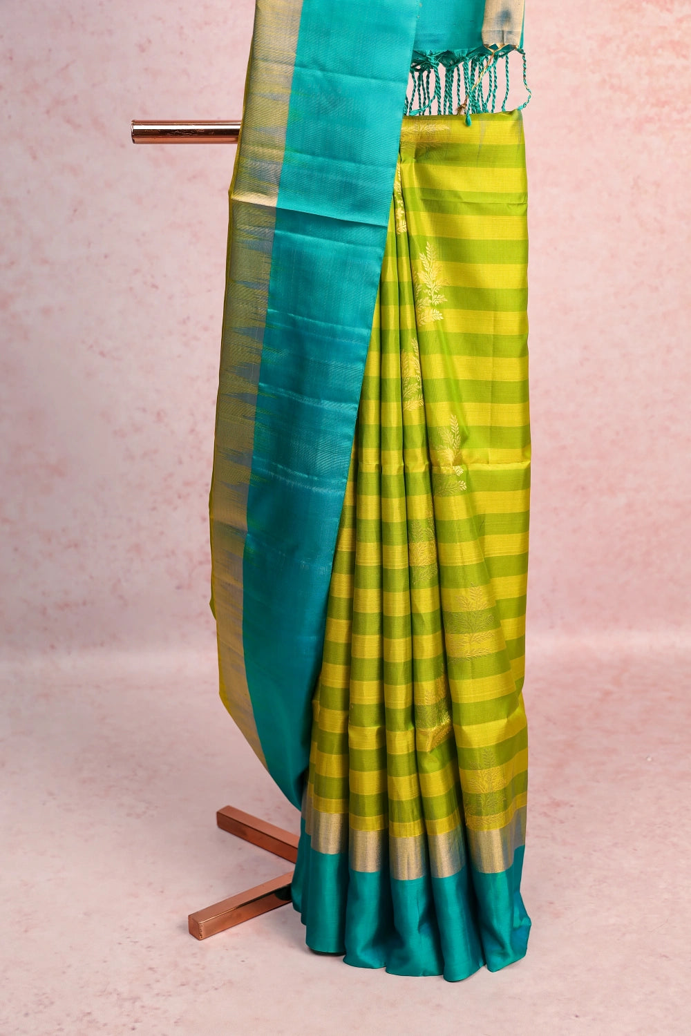 Lemon Yellow Kanchi Soft Silk Saree