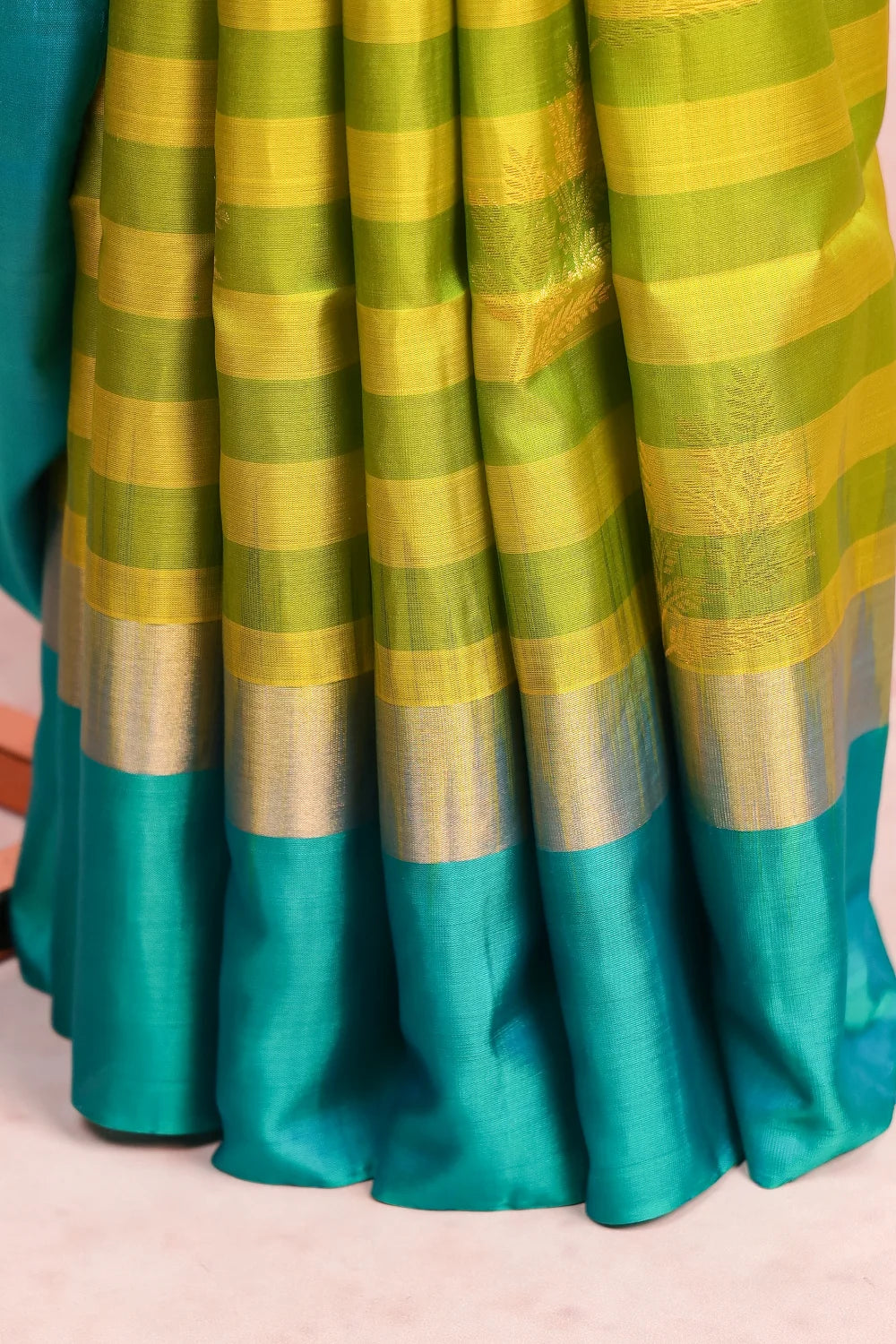 Lemon Yellow Kanchi Soft Silk Saree