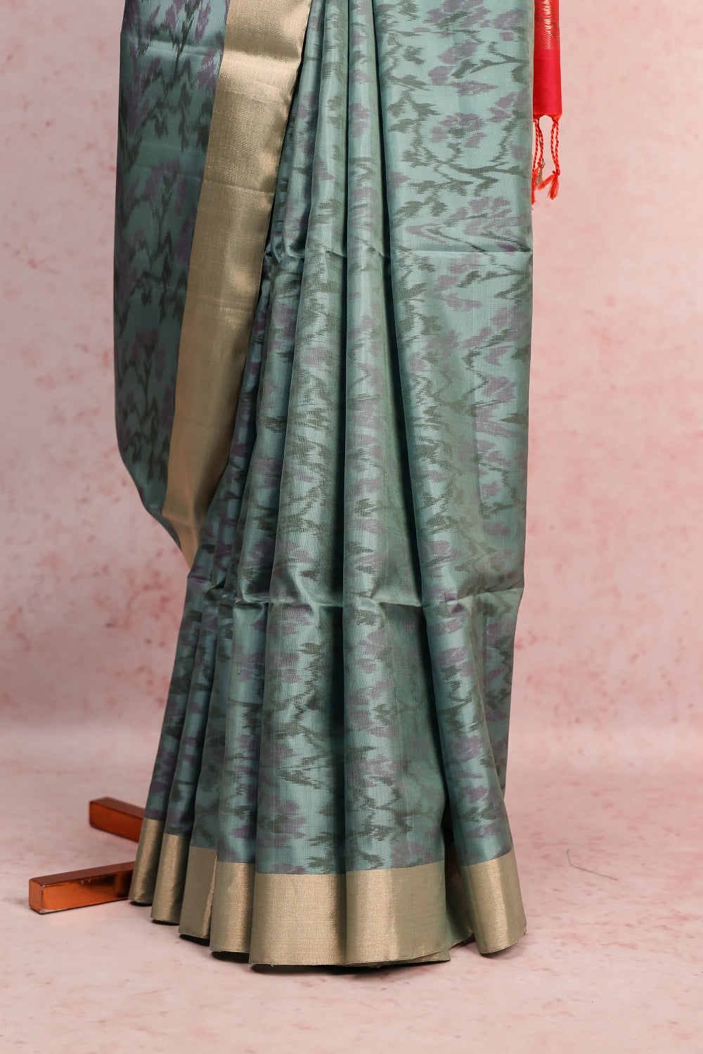 Ash Kancheepuram Soft Silk Saree