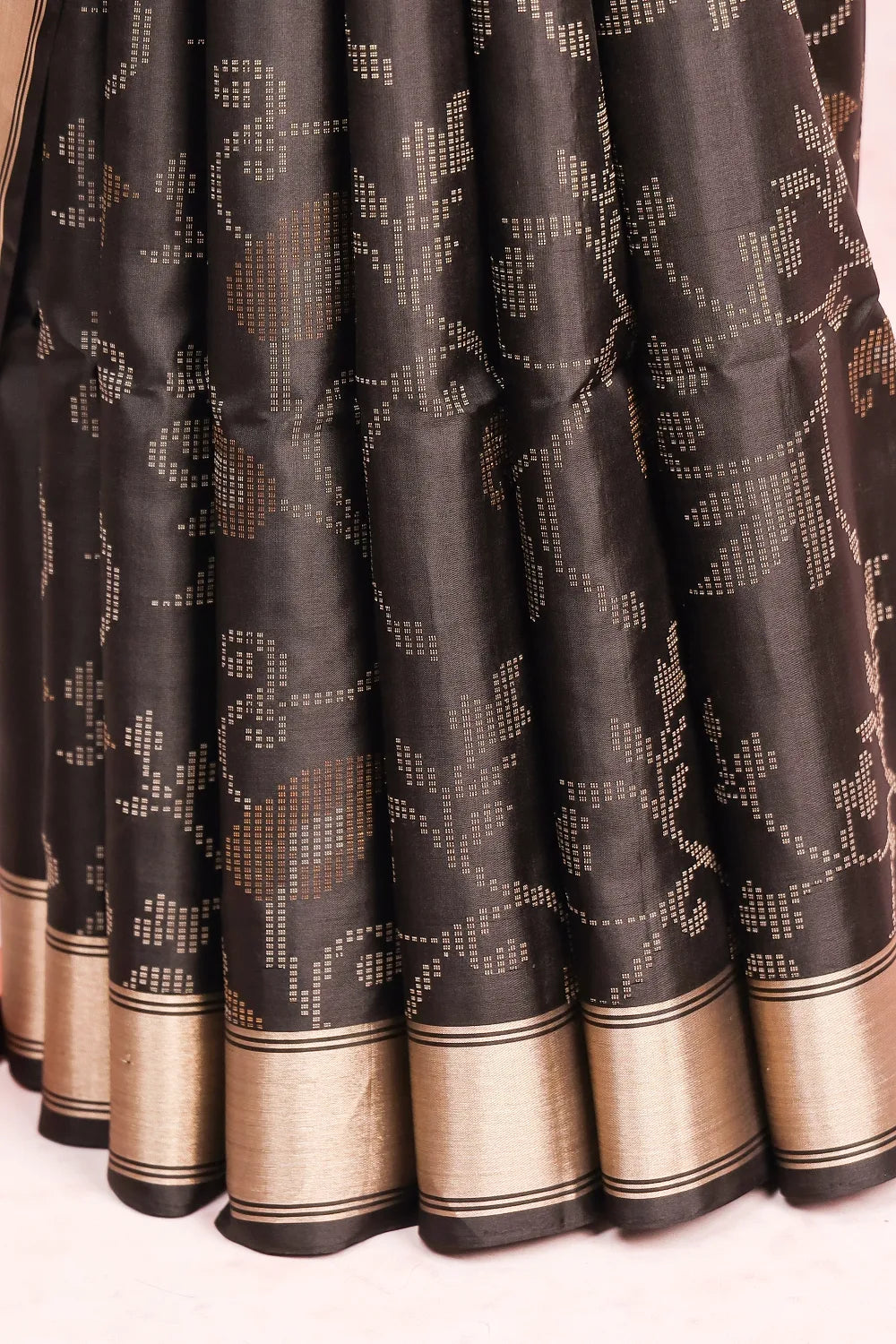 Black Kanchi Soft Silk Saree
