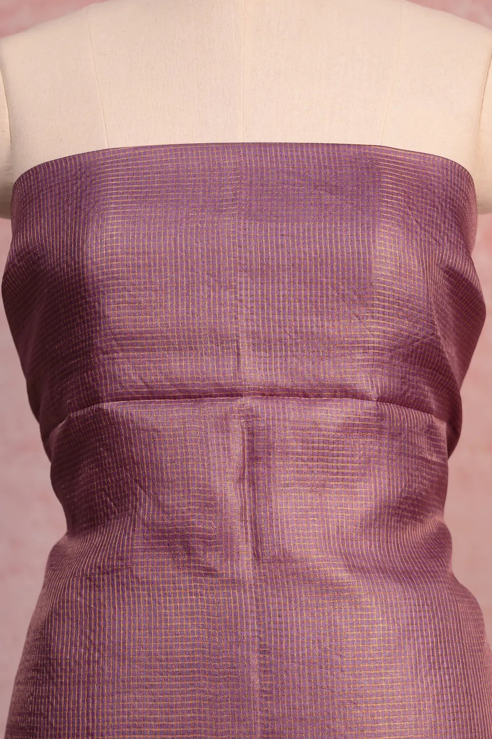 Lavender Tussar Tissue Butta Unstitched Churidhar Material