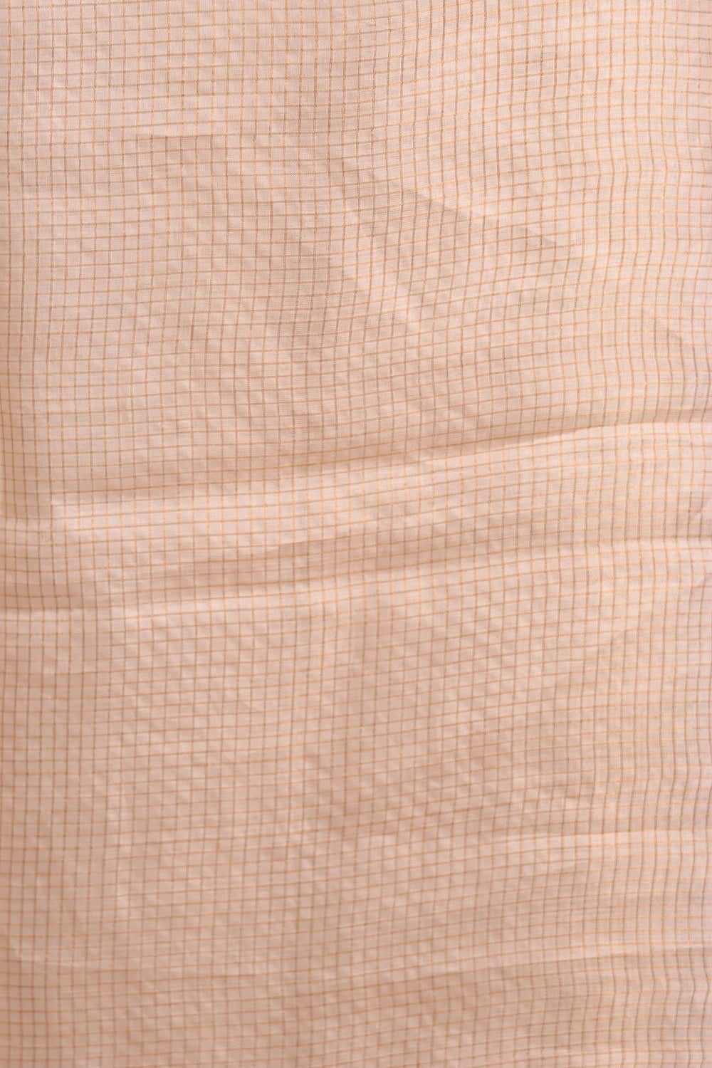 Cream Silk Check With Butta Unstitched Churidhar Material