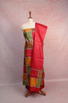 Multi Color Tussar Printed Unstitched Churidhar Material
