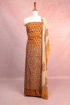 Mustard Yellow Cotton Printed Unstitched Churidhar Material