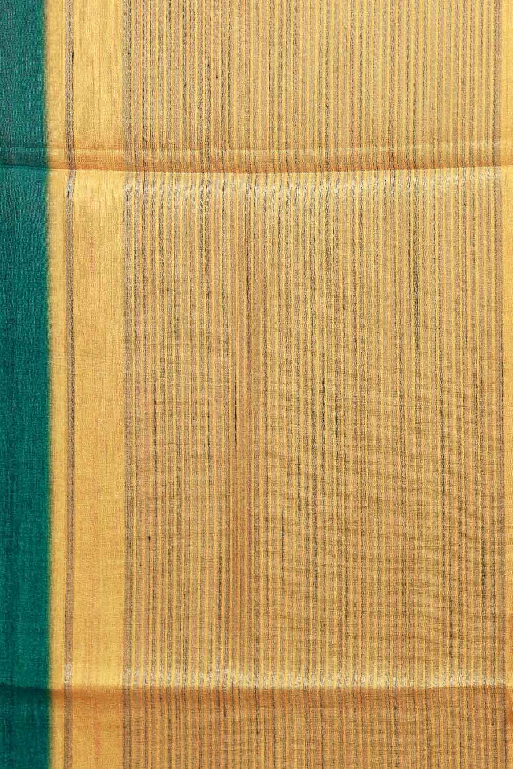 Green Semi Tussar Saree