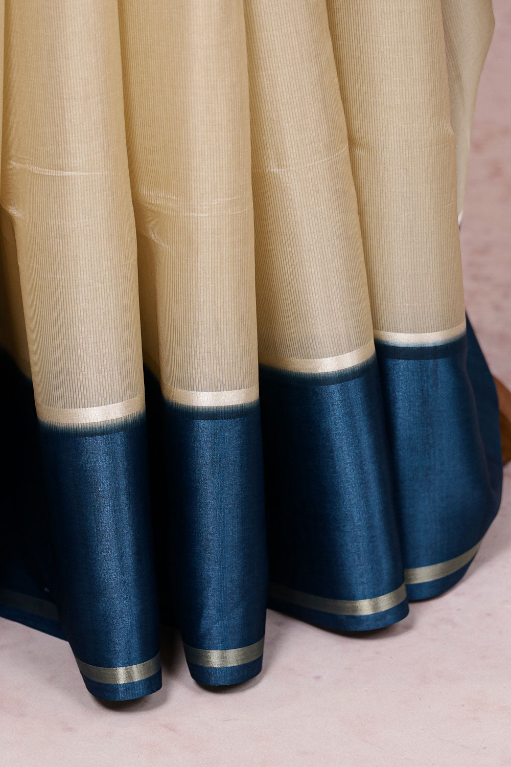 Sandal Semi Tussar Saree
