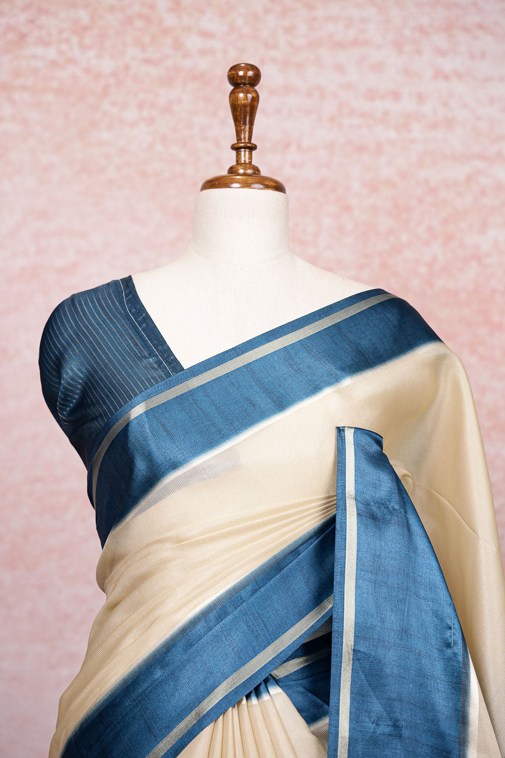 Sandal Semi Tussar Saree