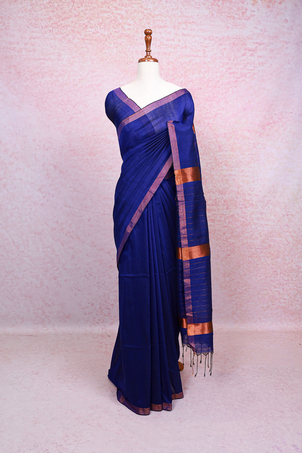 Blue Cotton Saree