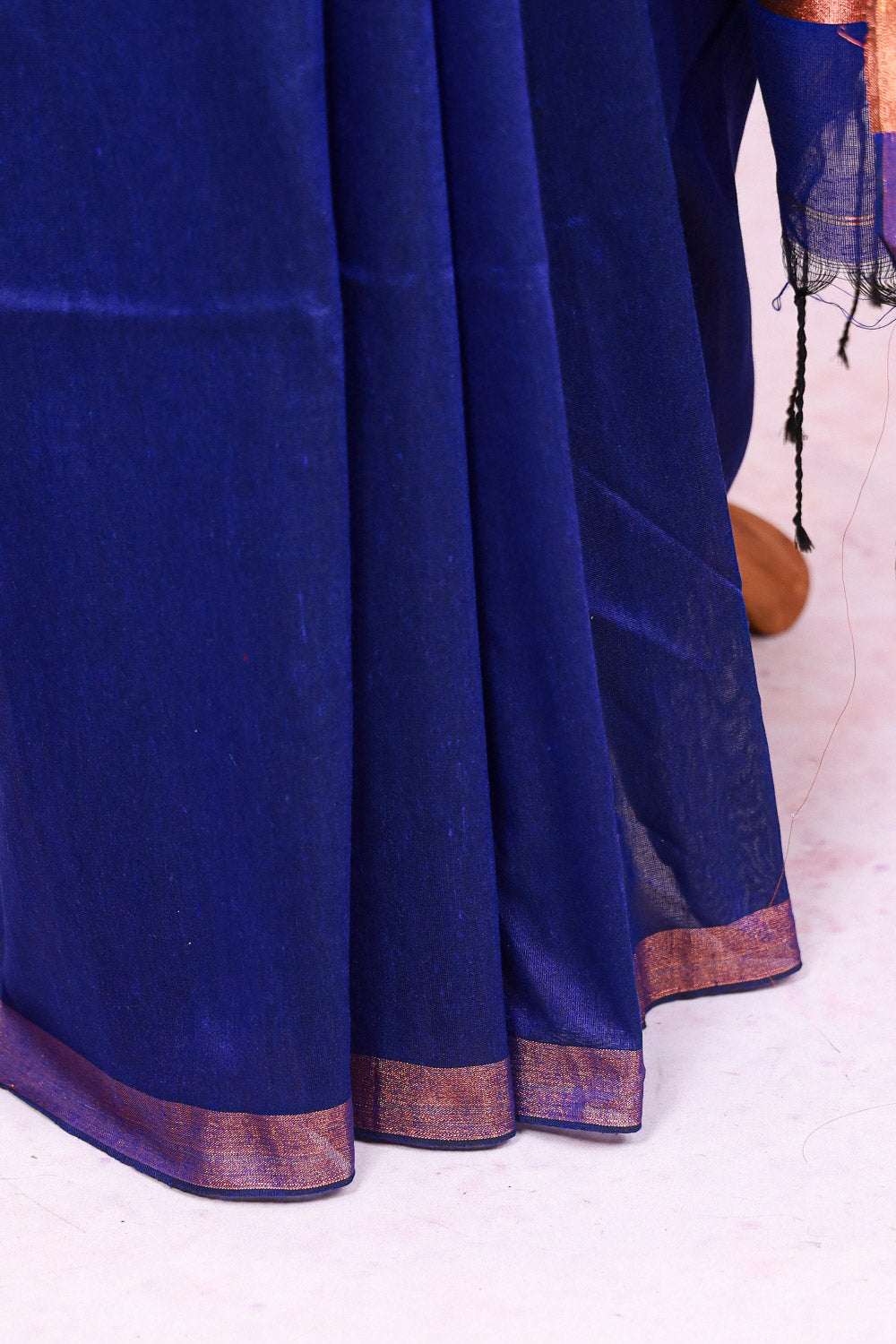Blue Cotton Saree